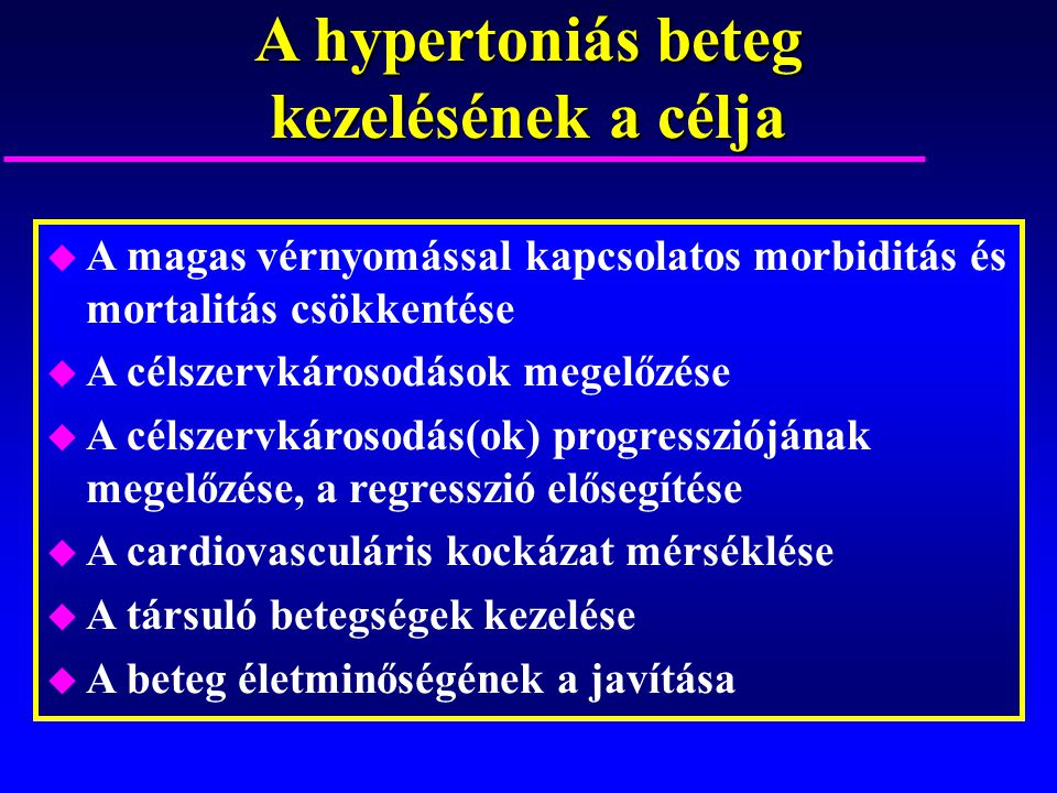 hipertóniás gyógyszerek kezelésének módszerei)